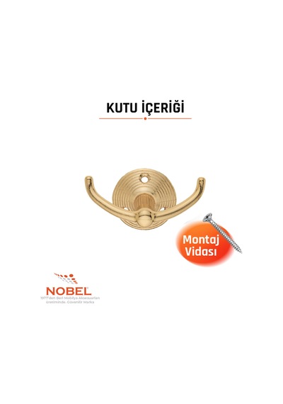 Fonksi Yonel Askı, Metal Vestiyer Askısı, 59 Gr, Dolap Ve Duvar Askılığı, Altin Vidalı Altın