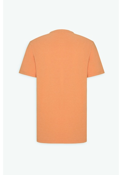 AC&Co / Altınyıldız Classics Erkek Turuncu Slim Fit Dar Kesim Pamuklu Bisiklet Yaka Tişört Turuncu