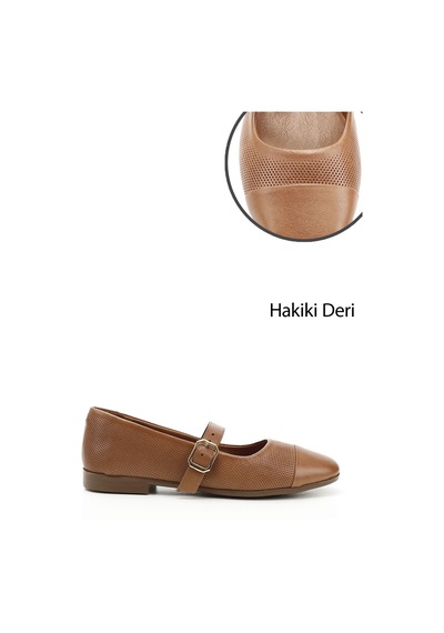 Gönderi(R) Gönderi R Taba Antik Baskılı Mary Jane Hakiki Deri Babet Taba Antik
