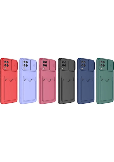 Galaxy A12 Kılıf Zore Kartix Kartlık Bölmeli Kılıf