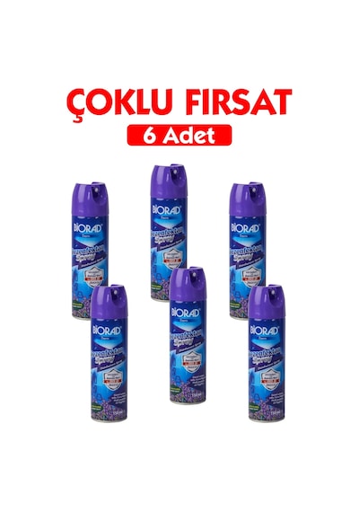 Biorad Parfümlü Dezenfektan Sprey Lavanta Kokulu 150ml - 6 Adet