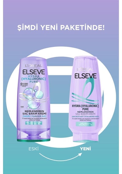 Hydra Hyaluronic Pure Salisilik Asit Içeren Yağlanma Karşıtı Nemlendirici Saç Kremi 250ml