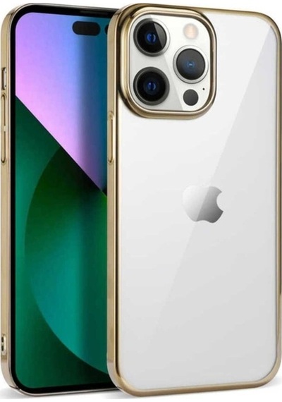 Apple Uyumlu iPhone 14 Pro Kılıf Zore Pixel Kapak Gold