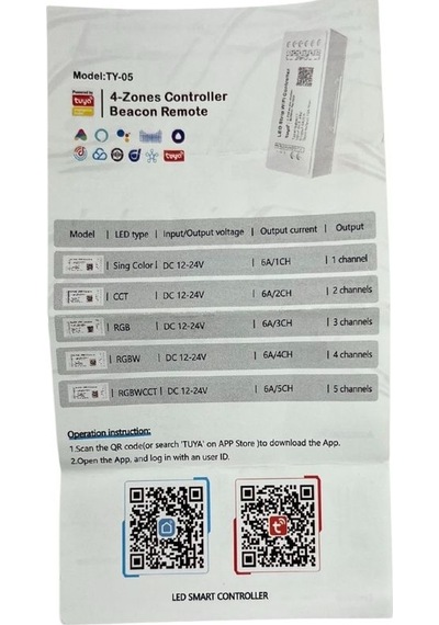 DoraLed Tuya Destekli Wifi Kontrollü RGBW Şerit Led Kontrol Cihazı