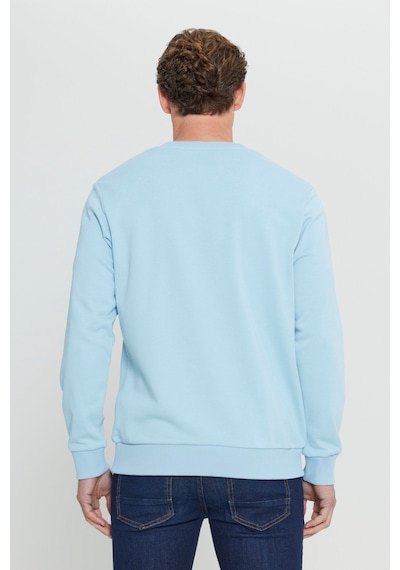 AC&Co / Altınyıldız Classics Standart Fit Normal Kesim Bisiklet Yaka Erkek Sweatshirt Açık Mavi