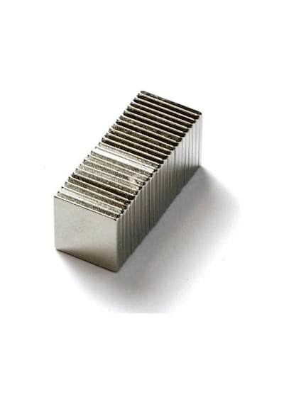 Dünya Magnet 20 Adet 10mm X 10mm X 1mm Köşeli Süper Güçlü Neodyum Mıknatıs