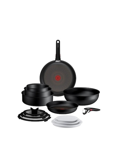 Tefal Ingenio Excellence Fusion Core 9x Büyük Tencere Ve Tava Seti - 14 Parça - Siyah