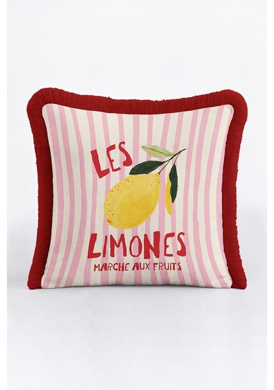 Limon Çizgili Akdeniz Saçaklı Yastık Kılıfı - Meyve Retro Pembe Sarı Kırmızı Püsküllü Kırlent Kılıfı Serin Düş Opal Limon Çizgili Akdeniz Saçaklı Yastık Kılıfı - Meyve Retro Pembe Sarı Kırmızı Püsküllü Kırlent Kılıfı Serin Düş Opal
