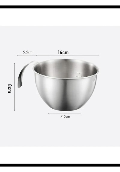 Transformacion Inox Çelik Profesyonel Ölçülü Karıştırma Kabı Seti -400-600 Ml Sos &amp Hazırlık Şefi Serisi Diğer
