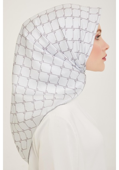 Belli Twill İpek Eşarp - 4006-08 Açık Mavi - Açık Mavi