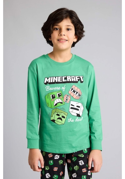 Defacto %100 Pamuklu Mınecraft 2'li Pijama Takımı Erkek Çocuk G9975A826SP