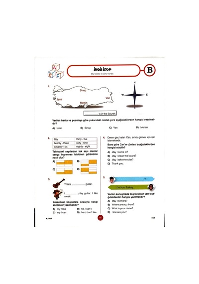 4.sınıf Deneme Sınavı - 2 Kitapcık