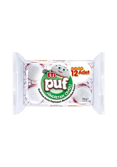 Eti Puf 12 Li Kakaolu-karışık-hindistan Cevizli 3 Lü Karma Paket