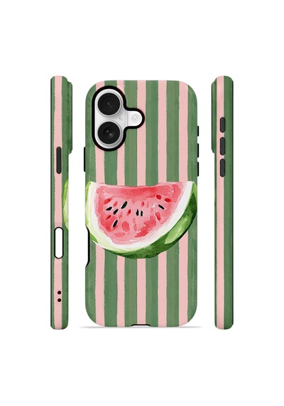 Apple iPhone Uyumlu 16 Vorian Çift Katmanlı Kılıf Watermelon Postcard