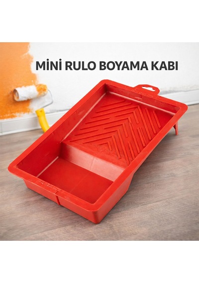 1 Adet Mini Rulo Boyama Kabı Pratik Kullanım Ergonomik Tasarım Dayanıklı Plastik Boya Haznesi Seti Genel