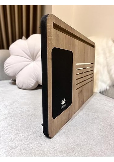 Katlanır Ayaklı Laptop Sehpası, Telefon Ve Tablet Bölmeli