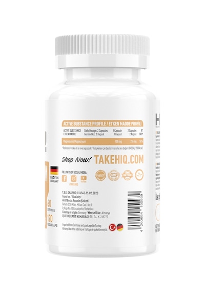 Hıq Magnesium Bisglycinate 120 Caps.