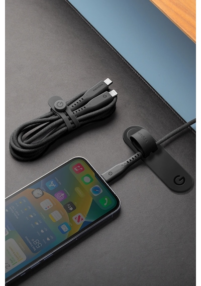 Flow 1.5m 60w Dijital Göstergeli Type-c To Lightning Pd Hızlı Şarj Kablo - Siyah