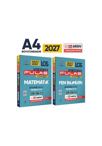 2027 8.sınıf Full Lgs Altın Seri Fulas Meb Çıkmış Modüler Soru Bankası Seti Çözümlü Sayısal Set