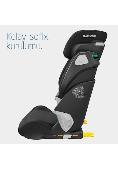 Maxi-Cosi Kore Pro Işık Sensörlü ADAC'lı İsofixli I-Size 15-36 Kg Çocuk Oto Koltuğu Authentic Black