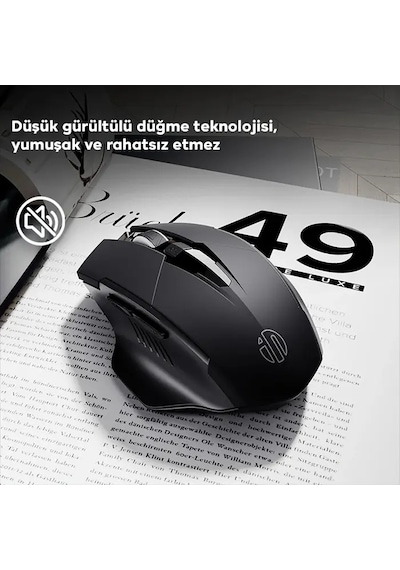 İnphic Pm6 Kablosuz Fare Şarj Edilebilir Sessiz Kullanım 2.4g 500 Mah Usb Mouse- 5775