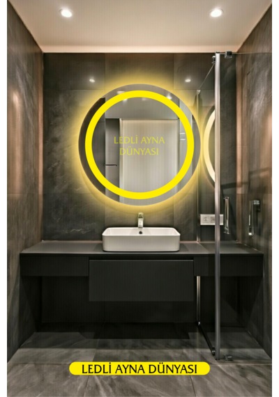 Ledliaynadünyası 60 Cm Günışığı Ledli Banyo Antre Makyaj Aynası Beyaz - Gümüş