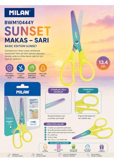 Milan Bwm10444y Sunset Makas-sarı-13.4cm
