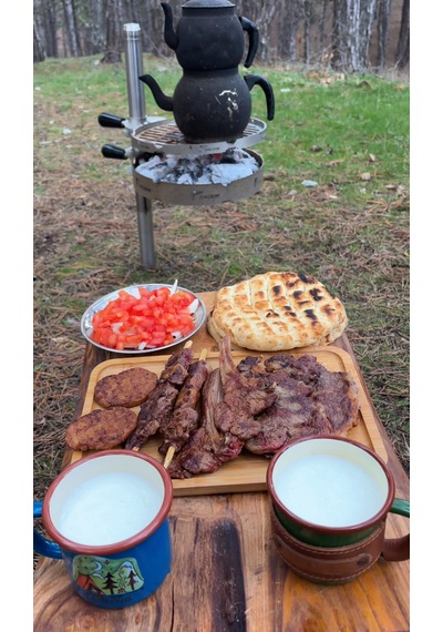 Bravon Outdoor Em As Katlanabilir Paslanmaz Kamp Mangalı Yuvarlak 3 Mm