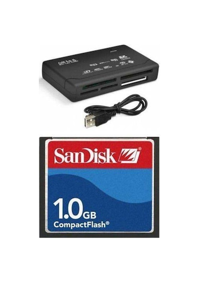 Pmr 1 Gb Compact Flash Sandisk Hafıza Kartı - Usb 2.0 Cf Kart Okuyucu