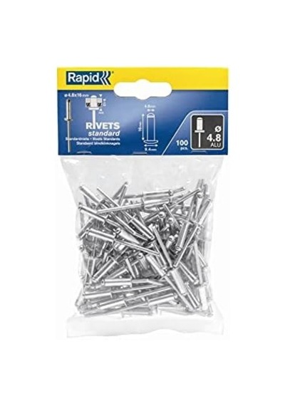 Rapid 5000380 Perçin Ø4.8x10mm Alüminyum 100 Adet