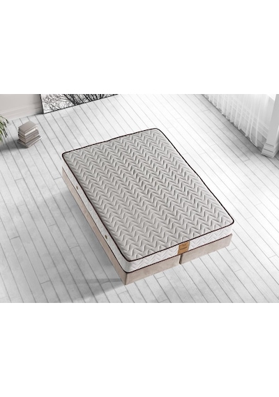 Exclusive Yatak 90x200 Tek Kişilik Visco Yatak Ekstra Lüks Yaysız Yatak 24 Cm Pamuklu Keten Doğal Kumaş