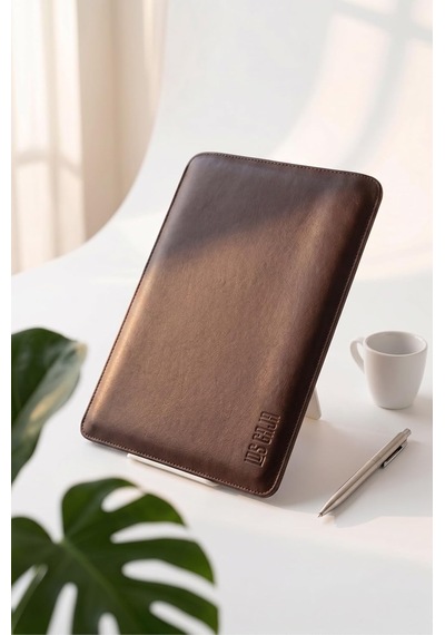 Minimalist 13 İnç Laptop Kılıfı, Vegan Deri, Su İtici Özellikli, Bilgisayar Notebook Laptop Çantası Acı Kahve, 13 İnç Diğer