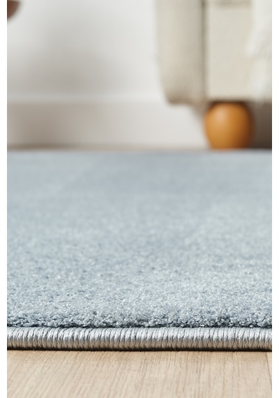 Mariesse Home Puffy Düz Renk Peluş Kalın Dokuma Kesme Yolluk Makina Dokuma Halısı 4500-mavi