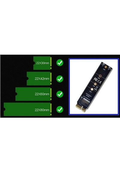 4391 M.2 Nvme Ssd Ngff To Pcie 3.0 X1 Adaptör M Key Kart Çevirici Dönüştürücü