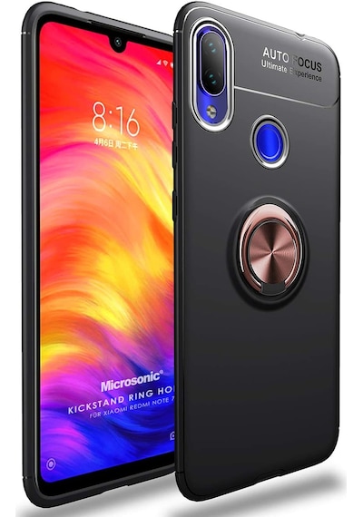 Microsonic Xiaomi Redmi Note 7 Kılıf Kickstand Ring Holder