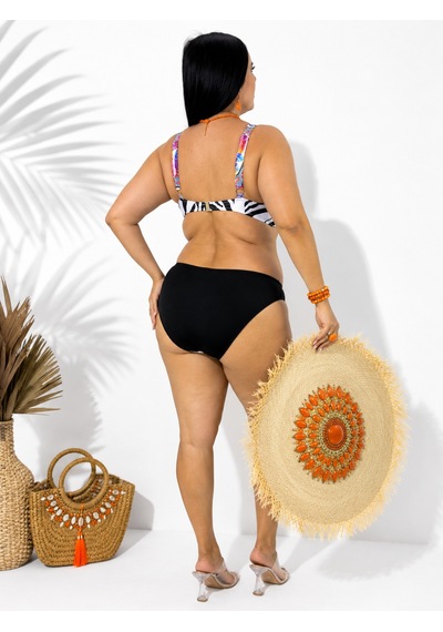 Büyük Beden Sabit Pedli Desenli Taşlı Bağlama Detaylı Toparlayıcı Yüksek Bel Kadın Bikini Takım Büyük Beden Sabit Pedli Desenli Taşlı Bağlama Detaylı Toparlayıcı Yüksek Bel Kadın Bikini Takım