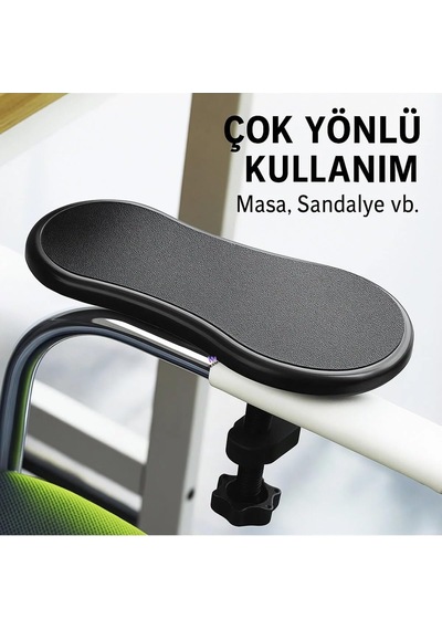 Ayarlanabilir Masa Sandalye Kol Dirsek Dayama Pedi Desteği Aparatı Klavye Mouse