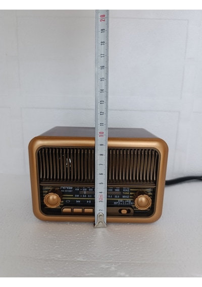 Nostaljik Radyo Klasik Radyo Bluetooth Hoparlör Usb-tf Çalar Ses Bombası Şarjlı Radyo - Bordo- Tek E