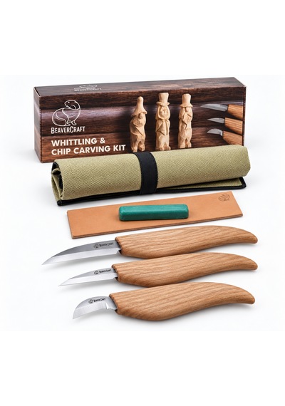 Beavercraft S15 Çip Oyma Ve Yontma Bıçağı Seti, 6 Parça