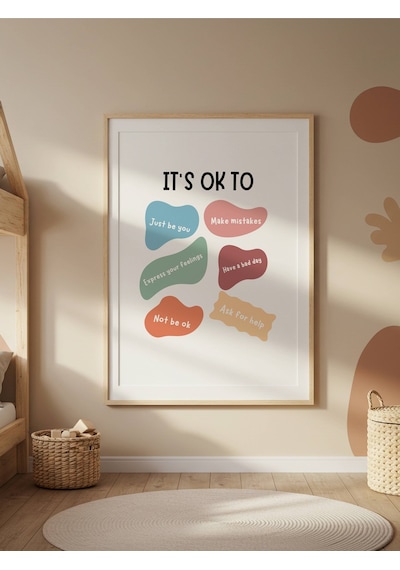 It's Ok To Dijital Baskı Poster V1 Çerçevesiz