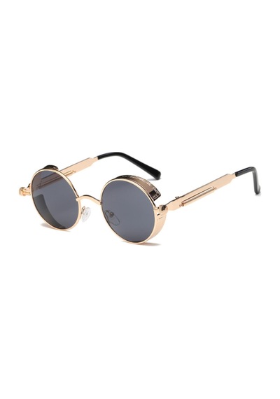 Siyah Gothic Steampunk Güneş Gözlüğü Altın - Rose Gold