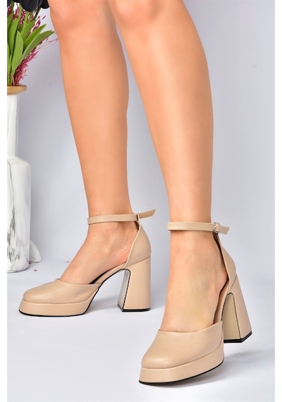 Fox Shoes Ten Kalın Platform Topuklu Kadın Ayakkabı M404100809