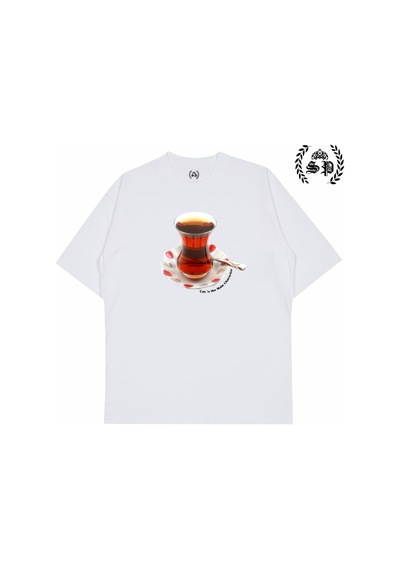 Startmore Çay İs The Main Character Karakterim T-shirt Beyaz