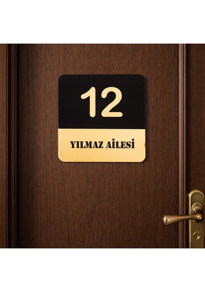 Dış Kapı Süsü Şık Ve Sade Kişiye Özel No03