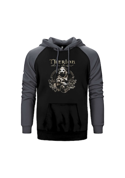 Therion 20th Anniversary Show Gri Renk Reglan Kol Kapşonlu Sweatshirt Gri