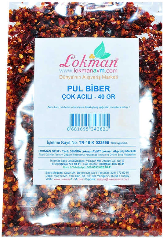 Pul Biber Çok Acılı 40 Gr Paket - Elwm-332002