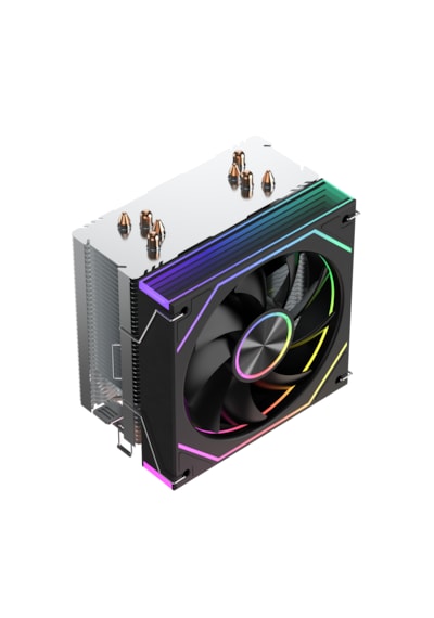 Strong M5-pro 12cm Argb Fanlı 4 Bakır 135w Kule Tipi İşlemci Fanı Siyah Argb To Sata li İşlemci Soğutucusu