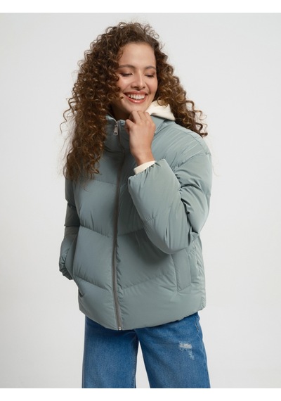 Regular Fit Kadın Mont Mint Yeşili