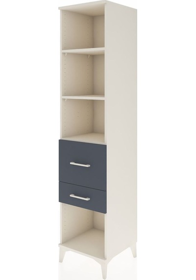 Hyperion Dolap 3 Raflı 2 Çekmeceli 44x44x195 Aytaşı-antrasit Aytaşı