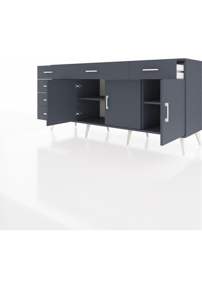 Hyperion Konsol 2 Raflı 6 Çekmeceli 3 Kapaklı 176x44x83 Antrasit-antrasit Antrasit Hyperion Konsol 2 Raflı 6 Çekmeceli 3 Kapaklı 176x44x83 Antrasit-antrasit Antrasit